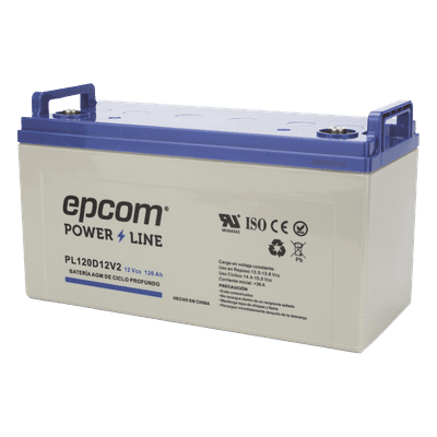 Batería AGM-VRLA Ciclo Profundo / 12 V / 120 Ah / Terminales M8 / Carcasa UL94-HB