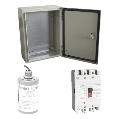 Kit de Centro de Carga Trifásico / 690 VCA / 63 A / 3 Polos / Supresor de Picos / Sistemas Fotovoltaicos