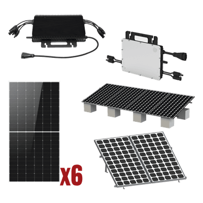 Kit Solar Interconexión / 3kW / 220Vca / Microinversores / 6 Paneles 645W / Montaje Completo