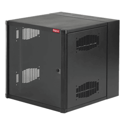 Gabinete AccessPlus de 8 UR Montaje en Pared de 19in / Doble Bisagra / Puerta con Ventana de Seguridad / 425 mm (16.7 in) x 620 mm (24.4 in) x 638 mm (25.1 in) / Color Negro