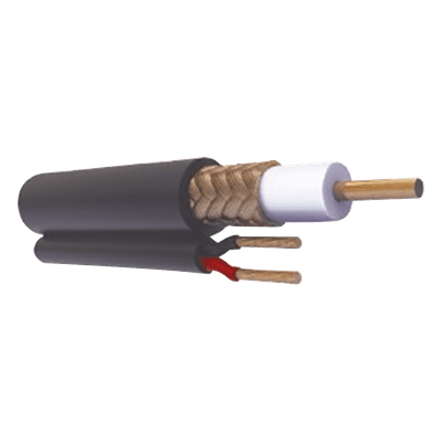 Cable Coaxial Siamés / Cobre Sólido / Malla CCA 95% / 2 Hilos CCA Calibre 20 / HD+ / FR-UV