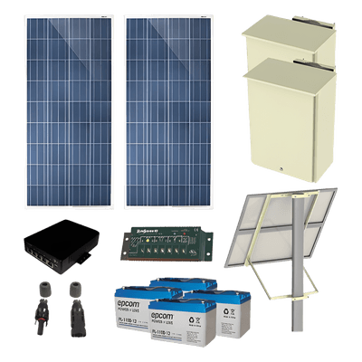 Kit Solar de 25 W con 4 Puertos PoE 802.3af/at 