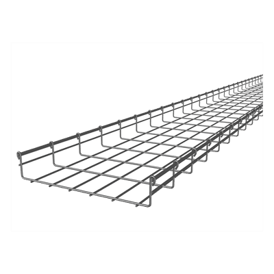 Charola Tipo Malla / 54 mm Peralte / 300 mm Ancho / 3 m Longitud / 10 pies / Electro Zinc 15-20 micras / 258 Cables Cat6