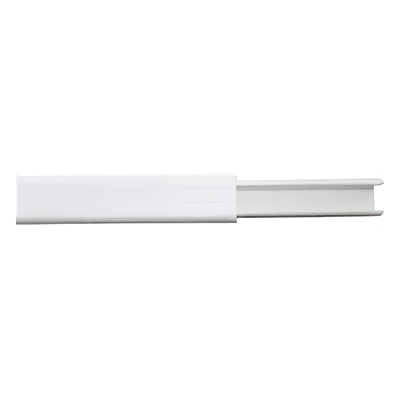 Canaleta de PVC / 12 x 8 mm / 2 m / Autoextinguible / Blanco / -20°C a +85°C