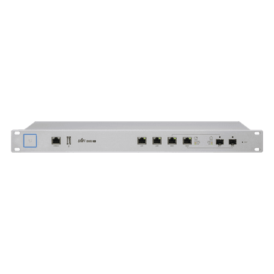 Ruteador UniFi para medianas y grandes empresas con funciones de firewall, soporta balanceo de carga y Fail Over entre 2 WAN