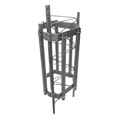 Herraje para antenas sectoriales / 6 posiciones 60° / Mástil 2' cal.18 / 100 cm / 3.28 ft / Galvanizado en caliente / Compatible STZ45G