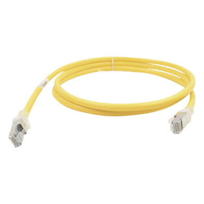 Patch Cord Cat6A UTP / CM / 1.52m (5 ft) / Doble Chaqueta / Botas Ultra Delgadas / Amarillo / Bulk