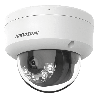Cámara Domo IP / 6 Megapixel / Dual Light 30 m (98.4 ft) / Lente 2.8 mm / 105° / Audio Integrado / IK08 / IP67 / PoE