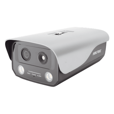 Cámara IP de Detección Térmica de Incendios / Doble Lente 4 MP Óptico + 1 MP Térmico / Rango 0 a 400 °C / Precisión ±2 °C / IP66 / WDR 120 dB