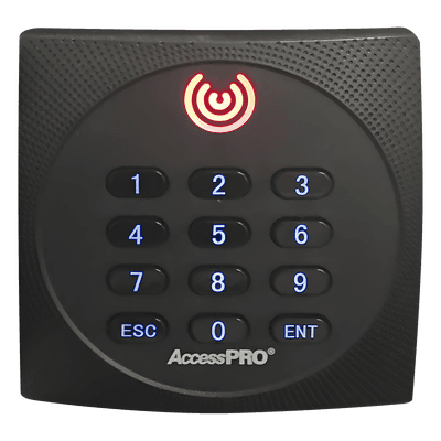 Lector de Proximidad con Teclado / 125 kHz / Wiegand 26 bits / Exterior / 86 x 86 x 20 mm / 120 m (394 pies) máx.