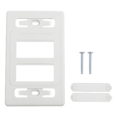 Placa de pared modular MAX, de 6 salidas, color blanco, versión bulk (Sin Empaque Individual)